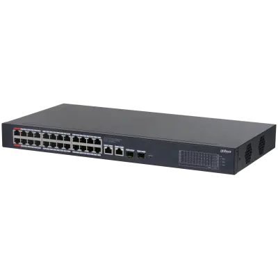 DAHUA CS4228-24GT-240 24X1G RJ45 POE 2X1G RJ45 2X1G SFP 240W YONETILEBILIR POE SWITCH alternatif görünüm