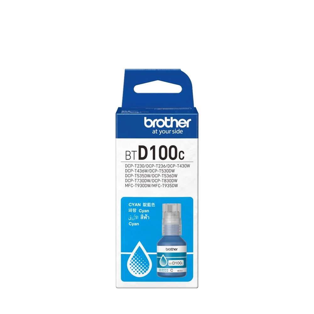 Brother BTD100C Cyan Mavi 5.000 Sayfa Şişe Mürekkep DCP-T230-T430-T530-T730-T830 MFC-T930-T935