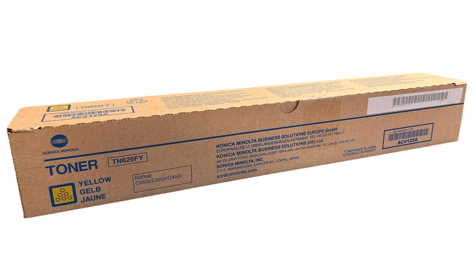 Minolta TN-626 Orijinal Sarı Toner Bizhub C-450i C-550i C-650i ACV1250