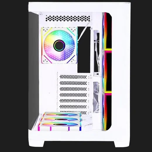 GAMEBOOSTER GB-G2852W Gaming Mid-Tower PC Kasası Beyaz 7-Fanlı görseli 1