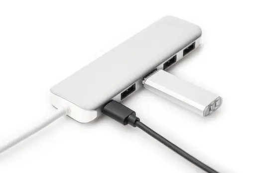 DIGITUS DA-70242-1 4 Port USB 3.0 Hub, 4 x USB 3.0 USB-A Dişi Konnektör (USB çevre ürünü) görseli 3