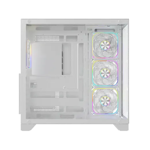 POWERBOOST 750W 80+ BRONZE PB-C9025W 4-ARGB Fanlı Gaming Mid-Tower PC Kasası Beyaz görseli 4
