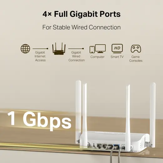MERCUSYS MR25WBE Wıfı7 BE3600 Dual Band Router görseli 5