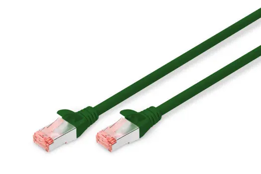 DIGITUS DK-1644-005/G Cat.6 Patch Kablo, S-FTP, Halogenfree, AWG 27/7, 0.5 metre, Yeşil Renk