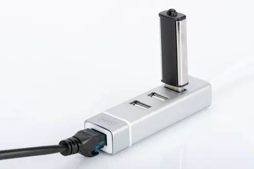 DIGITUS DA-70253 TYPE C KON.+3 PORT USB2.0 HUB+ FAST ETHERNET LAN alternatif görünüm