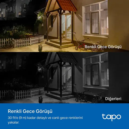 TP-LINK 3MP Bullet 3MM Wıfı Kablosuz Bataryalı Solar IP Kamera TAPO C410 KIT görseli 5