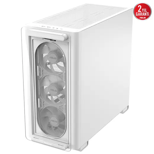 ASUS A23 PLUS TG ARGB WHITE Gaming Mid-Tower PC Kasası Beyaz / 90DC00K3-B19010 görseli 3