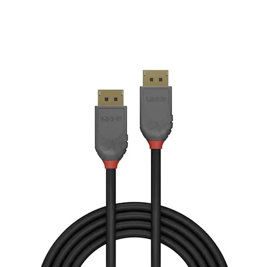 LINDY LIN-36486 10m DisplayPort 1.2 Cable, Anthra Line alternatif görünüm