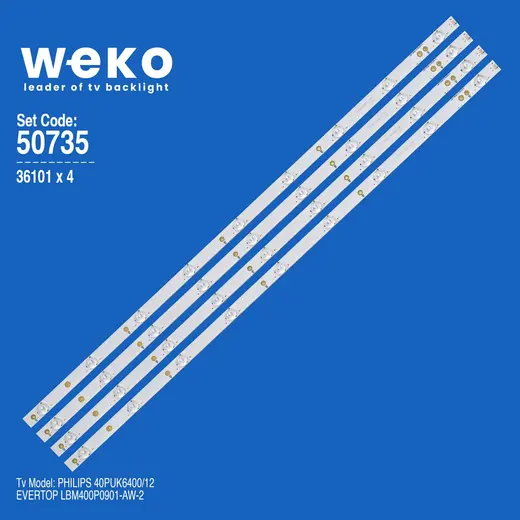 WKSET-5735 36101X4 EVERTOP LBM400P0901-AW-2 4 ADET LED BAR