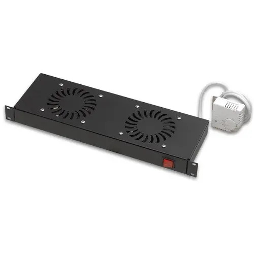 AGER Dikili Tip 2li Termostatlı Siyah Fan Modülü VG-F2T-A-S1 görseli 2