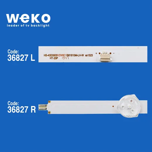 WKSET-6020 36827X3 JL.D43081330-044AS-M 3 ADET LED BAR BÖLÜNMÜŞ 6 ADET LED BAR alternatif görünüm