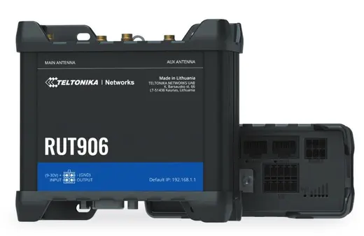 TELTONIKA TE-RUT906 4G LTE RS232/RS485 Endüstriyel Router - Cat 4 (150/50 Mbps) - 2x SIM kart yuvası, 1x Radyo - GPS