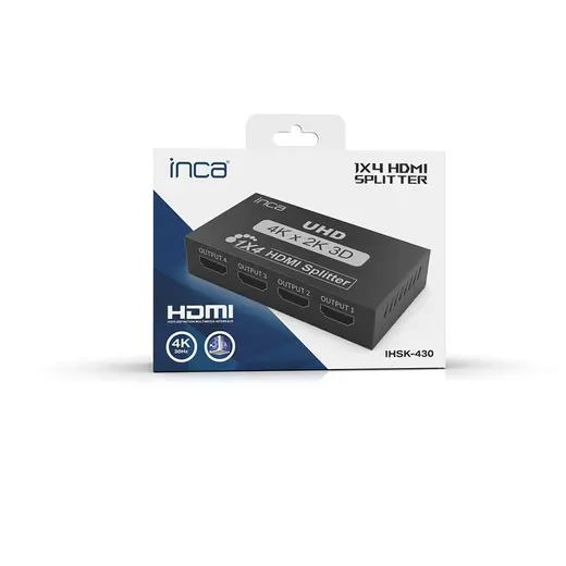 Inca IHSK-430 Hdmı Splitter 1 İn 4Out 4K@30Hz Switch (Giriş 1 HDMI,Çıkış 4 HDMI) alternatif görünüm