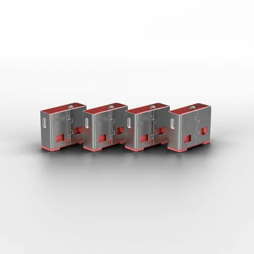 LINDY LIN-40450 USB 4 adet Port Kilidi, Pembe Renk USB Port Blocker - Pack of 4, Colour Code: Pink görseli 4