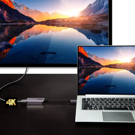 ATEN ATEN-UC3008A1 USB Tip C HDMI 4K Adaptörü, 4096 x 2160@60Hz USB-C HDMI 4K Adapter (4096 x 2160@60Hz) görseli 4