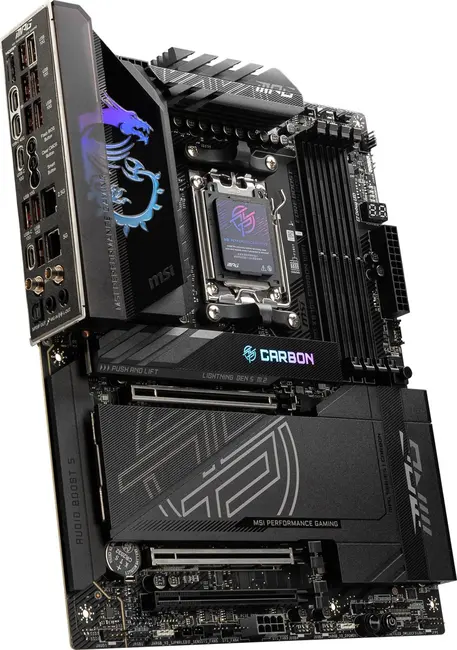 MSI MPG X870E CARBON WIFI7 DDR5 HDMI-DP TYPEC PCIE 5.0 AM5 ATX görseli 3