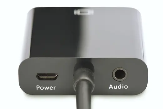 DIGITUS DA-70461 HDMI VGA Çevirici Adaptör, Giriş: HDMI A erkek, 3,5mm audio dişi, Çıkış: VGA dişi, siyah renk alternatif görünüm