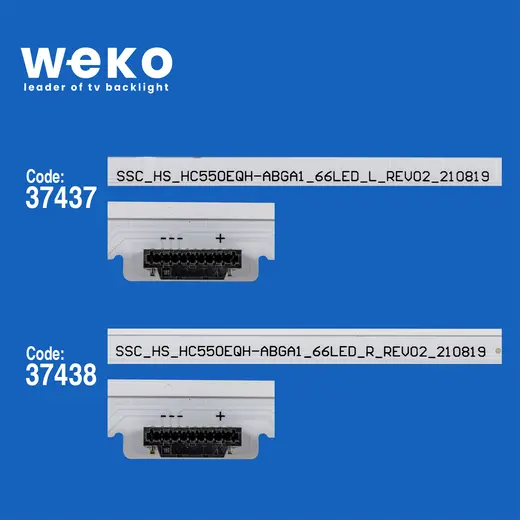 WKSET-6781 37437X1 37438X1 SSC_Y22_55QNED8S_LGD_66LED_L/R 2 ADET LED BAR (66LED) alternatif görünüm