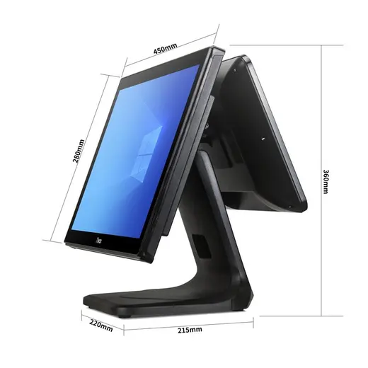 TIWOX TP-7610D 18.5" I7 10.NESİL(10710)128GB NWME SSD 8GB DDR4 RAM 1366X768 DOKUNMATİK POS PC +13.2" MÜŞTERİ EKRANI alternatif görünüm