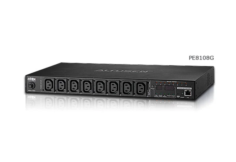 ATEN ATEN-PE8108G Eco PDU/Power Distribution Unit (Elektrik Güç Dağıtım Ünitesi), 8 x IEC 320 C13 priz, 10A maksimum