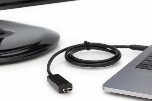 DIGITUS AK-300330-020-S USB Type-C Gen2 adapter / converter cable, Type-C to HDMI A M/M, 2m, 4K/60Hz, 18GB, bl, gold görseli 6