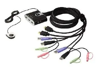ATEN ATEN-CS692 2 Port USB 2.0 HDMI KVMP™ (Keyboard/Video Monitor/Mouse) Periferi Switch, mouse ile geçiş özelliği
