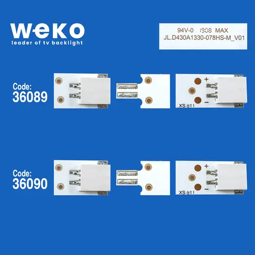 WKSET-5800 36089X2 36090X2 SVV430A52_A/B 4 ADET LED BAR (8+10LENS) alternatif görünüm