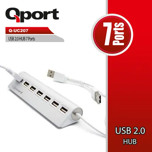 QPORT Q-UC207 7 PORT METAL USB ÇOKLAYICI