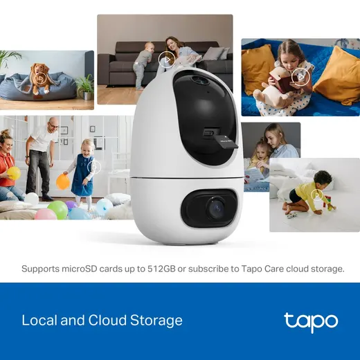 TP-LINK 3MP Çift Lensli Wıfı Kablosuz Pan/Tilt IP Kamera Tapo C245D görseli 3