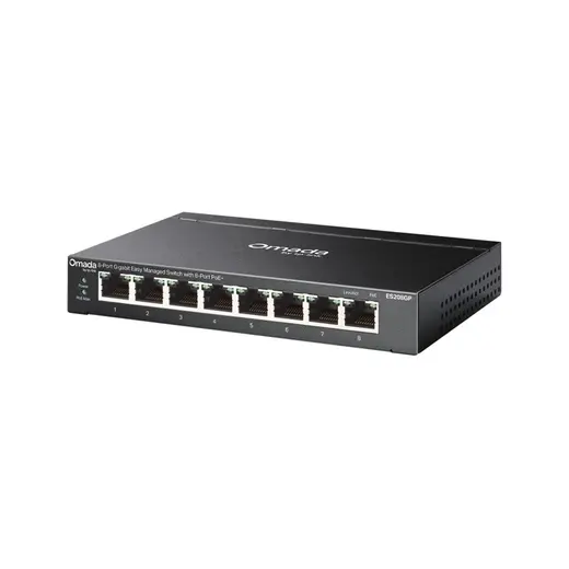 TP-LINK OMADA ES208GP 8 PORT GIGABIT 8 PORT POE 64W YONETİLEBİLİR METAL KASA SWITCH görseli 2