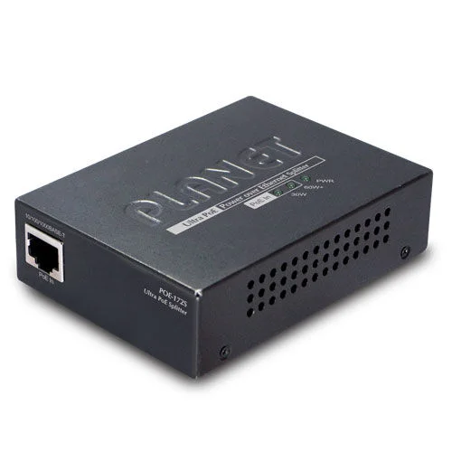 PLANET PL-POE-172S Tek Port 10/100/1000Mbps Ultra PoE Splitter (12V/19V/24V) Single-Port 10/100/1000Mbps Ultra PoE