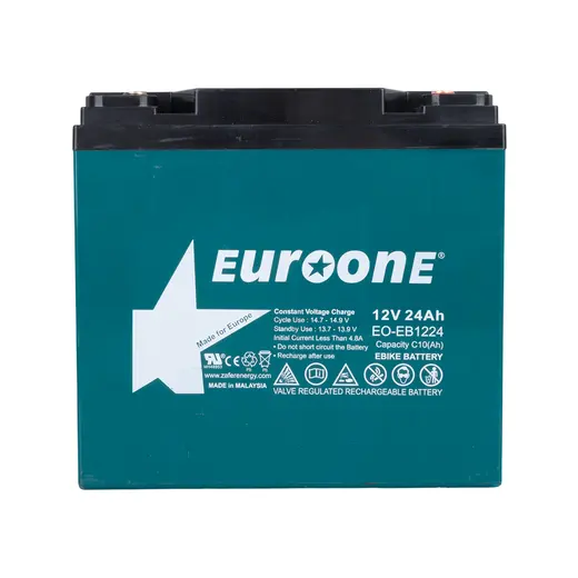 EUROONE EO-EB1224 12V 24AH E-BIKE ELEKTRİKLİ BİSİKLET AKÜSÜ (180 X 76 X 167 MM) alternatif görünüm