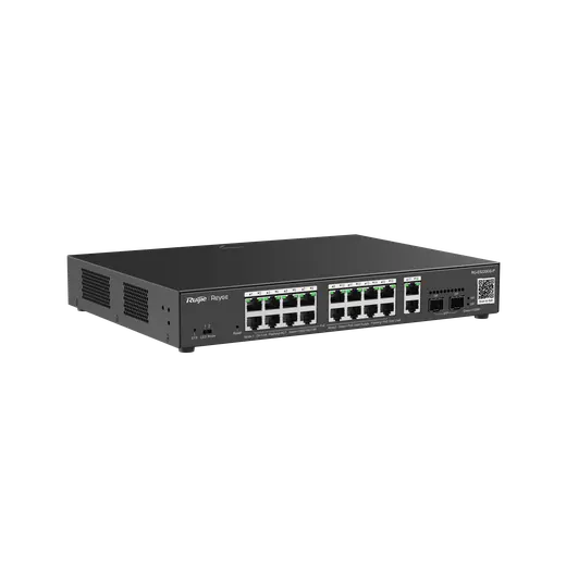 RUIJIE REYEE RG-ES220GS-P 20 PORT 10/100/1000 16xPOE 250W +2SFP YONETILEBILIR SW alternatif görünüm