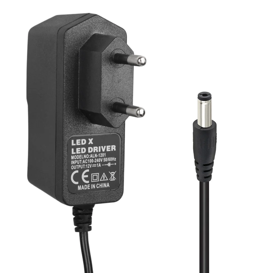 POWERMASTER PM-8118 12 VOLT - 1 AMPER 5.5*2.5 MM UÇLU PLASTİK KASA PRİZ TİPİ ADAPTÖR