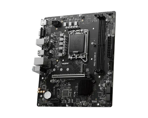 MSI PRO H610M-E DDR5 1700P DDR5 SES GLAN HDMI/VGA SATA3 USB3.2 mATX görseli 4