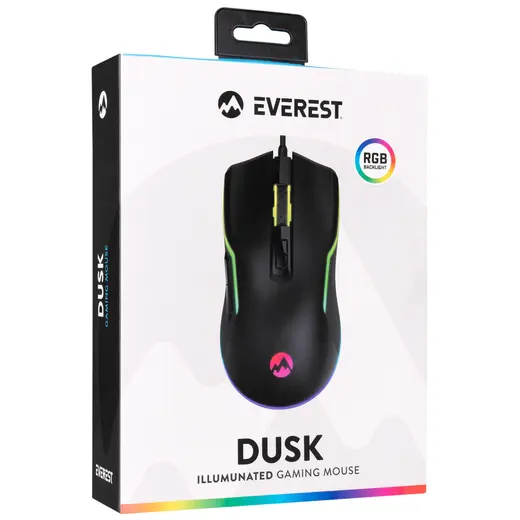 Everest SM-G14 DUSK Usb Siyah 1600-7200 dpi RGB Ledli Gaming Oyuncu Mouse görseli 4