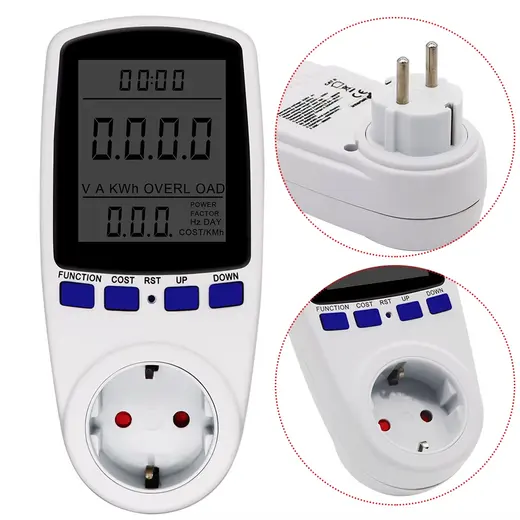 POWERMASTER PM-001 DIGITAL WATTMETRE ELEKTRİK ÖLÇÜM CİHAZI (230V-3680W-MAX-16A) alternatif görünüm