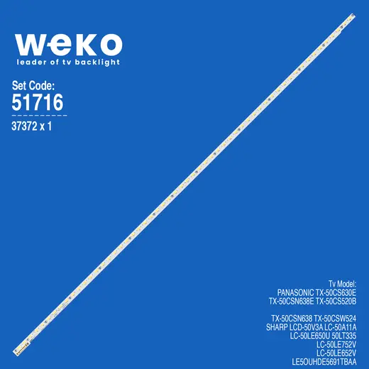 WKSET-6716 37372X1 V500HJ1-LE8-TREM02 6202B0009L101 1 ADET LED BAR (56LED)