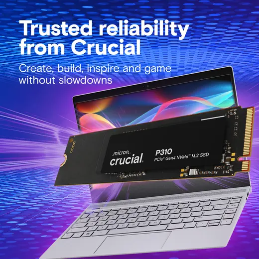 CRUCIAL 2TB P310 CT2000P310SSD8 7100-6000MB/s M2 NVME GEN4 Disk görseli 1