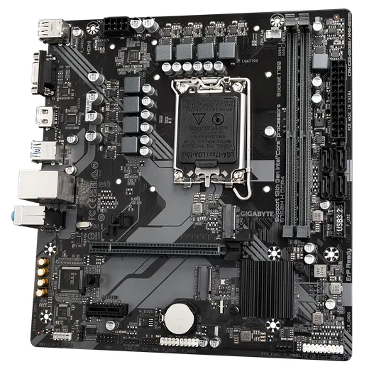 GIGABYTE B760M-H-DDR4 1700P DDR4 SES GLAN HDMI/D-SUB SATA3 USB3.2 mATX görseli 4