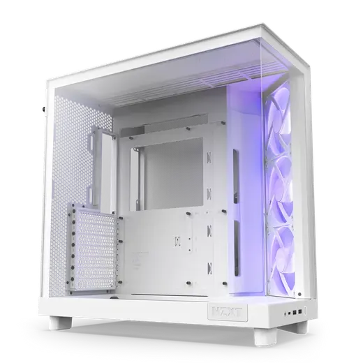 NZXT H6 FLOW RGB CC-H61FW-R1 Gaming Mid-Tower PC Kasası Beyaz görseli 5