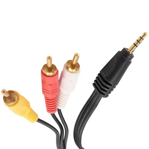 POWERMASTER 1.5 METRE DISCMAN KABLOSU (3.5MM STEREO 3 BOĞUMLU - 3RCA KABLO) alternatif görünüm