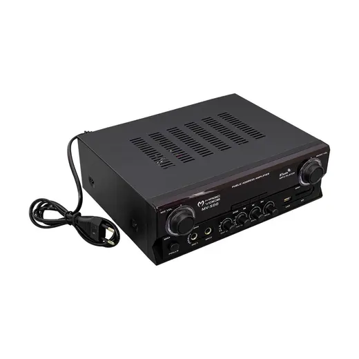 MAGICVOICE MV-500 100 WATT USB/SD GİRİŞLİ KUMANDALI BLUETOOTH 2 BÖLGELİ HAT TRAFOLU ANFİ görseli 3