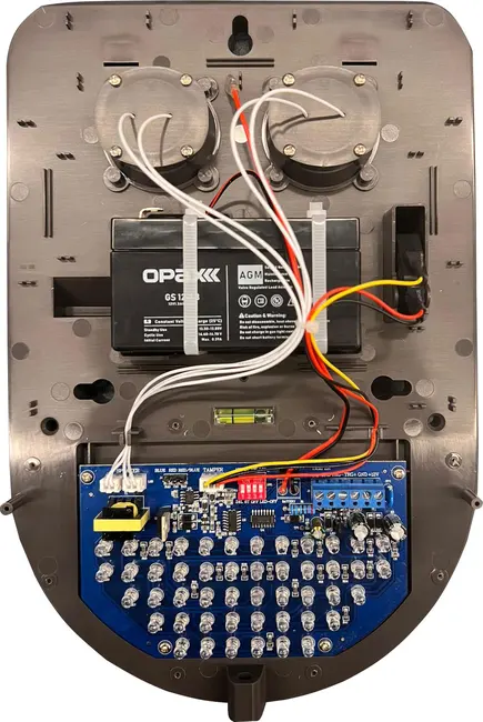 BGR-10 KABLOLU 48 LED KIRMIZI / MAVİ / KIRMIZI+MAVİ IŞIKLI HARİCİ ALARM SİRENİ V2023 görseli 5