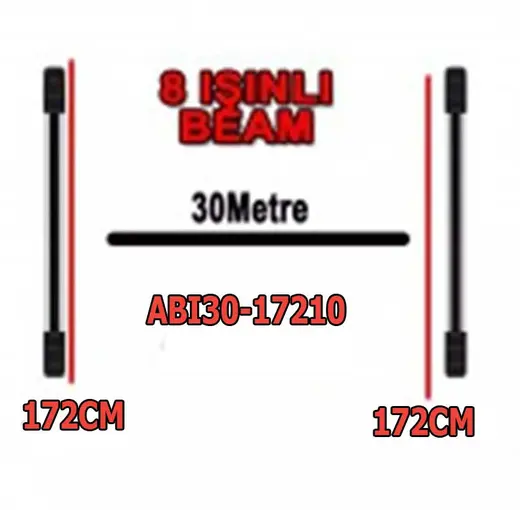 ABI30-17210 10 IŞINLI 172CM PHOTOELECTRIC BEAM DEDEKTÖR / PENCERE IŞIN BARİYERİ