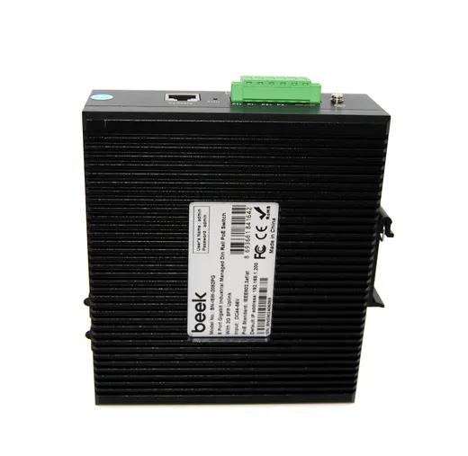 BEEK BN-ISW-2082PG Yönetilebilir L2+ Endüstriyel PoE Switch 8 x 10/100/1000T IEEE802.3af/at PoE+ port görseli 4