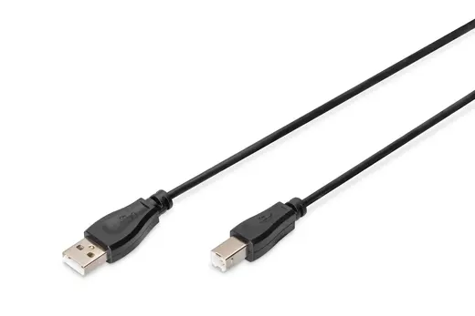 DIGITUS AK-300102-030-S USB 2.0 Bağlantı Kablosu, USB A Erkek - USB B Erkek, 3 metre, AWG 28, UL, siyah renk