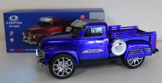 EVERTON RT-1962 Mavi (Blue) Arabalı Bluetooth Fm-Usb-Tf-Aux Şarjlı Nostaljik Radyo