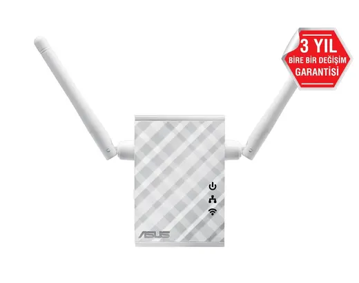 ASUS RP-N12 N300 2.4GHZ Mesafe Genişletici EV Ofis Tipi 2x 2dbi sabit anten görseli 3