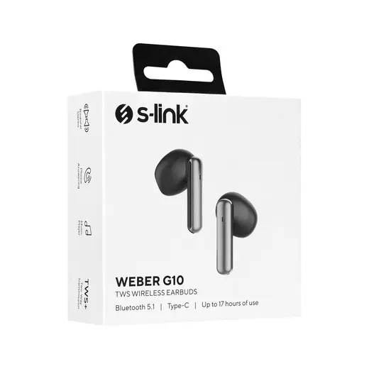 S-link Weber G10 Siyah Dokunmatik Gerçek Kablosuz Bluetooth V5.1 TWS Mikrofonlu Kulaklık alternatif görünüm